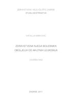 Zdravstvena njega bolesnika oboljelih od akutnih leukemija
