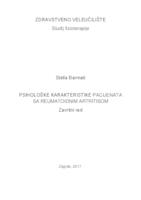 Psihološke karakteristike pacijenata sa reumatoidnim artritisom