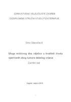 Uloga mišićnog dna zdjelice u rahabilitaciji operiranih zbog tumora debelog crijeva