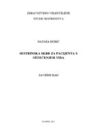 Sestrinska skrb za pacijenta s oštećenjem vida