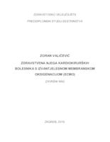 Zdravstvena njega kardiokirurškog bolesnika sa izvantjelesnom membranskom oksigenacijom (ECMO)