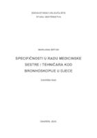 Specifičnosti u radu medicinske sestre/tehničara kod bronhoskopije u djece