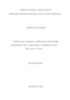 Terapijski učinak vježbi ekscentrične kontrakcije u liječenju tendinopatije Ahilove tetive