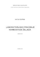 LABORATORIJSKO PRAĆENJE HOMEOSTAZE ŽELJEZA