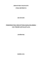 Perioperativna zdravstvena njega bolesnika kod transplantacije pluća
