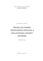 prikaz prve stranice dokumenta Prijedlog radno terapijskog procesa u dislociranoj jedinici Zaprešić