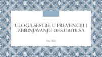 prikaz prve stranice dokumenta Uloga sestre u prevenciji i zbrinjavanju dekubitusa