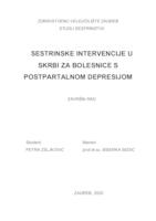 prikaz prve stranice dokumenta Sestrinske intervencije u skrbi za bolesnice s postpartalnom depresijom