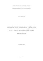 prikaz prve stranice dokumenta Učinkovitost terapijskih vježbi kod djece s juvenilnim idiopatskim artritisom