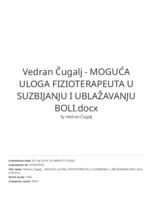 prikaz prve stranice dokumenta MOGUĆA ULOGA FIZIOTERAPEUTA U SUZBIJANJU I UBLAŽAVANJU BOLI